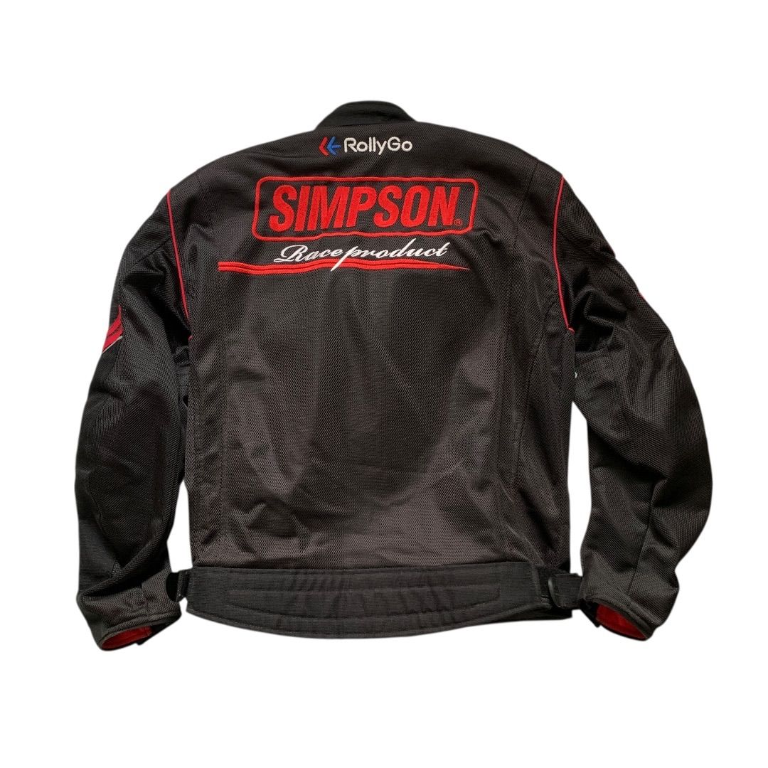 USED】シンプソン SIMPSON バイクジャケット Lサイズ 肩/背中/肘に