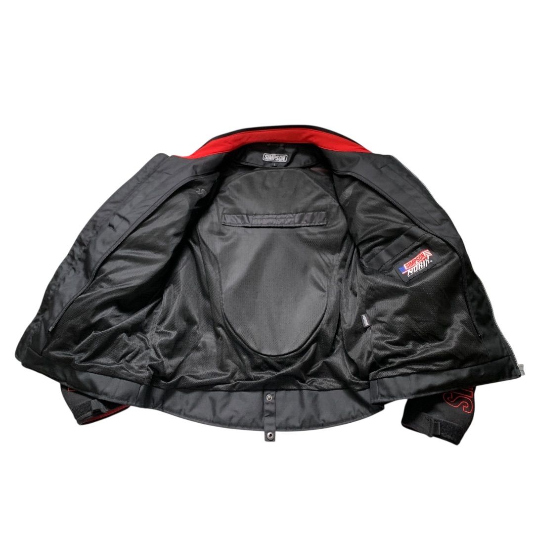 USED】シンプソン SIMPSON バイクジャケット Lサイズ 肩/背中/肘に