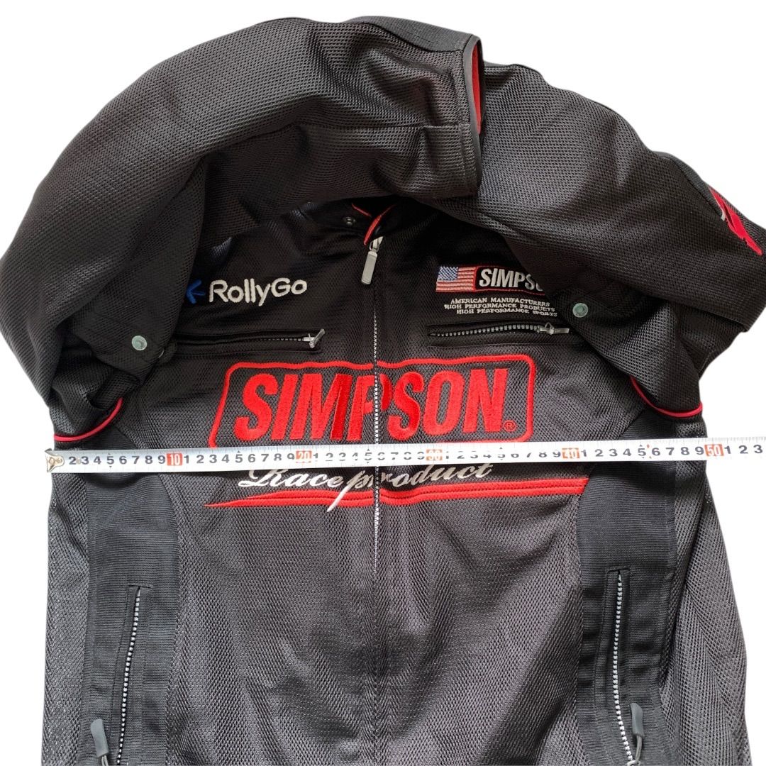 SIMPSON 2WAY プロテクター 肩 肘 背中 ライナー付き バイク USED】シンプソン SIMPSON バイクジャケット Lサイズ 肩/背中/肘に