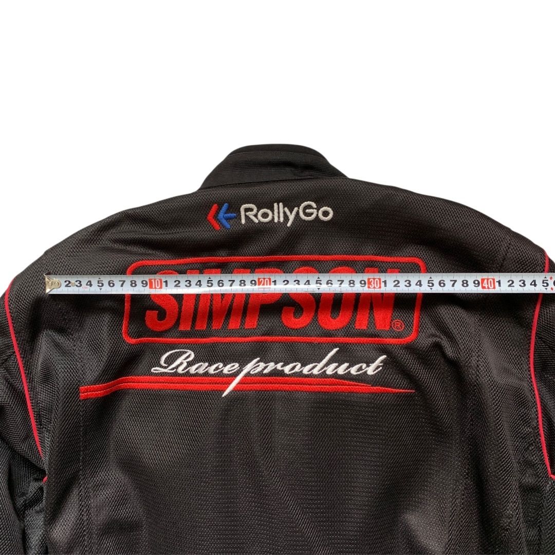 USED】シンプソン SIMPSON バイクジャケット Lサイズ 肩/背中/肘に