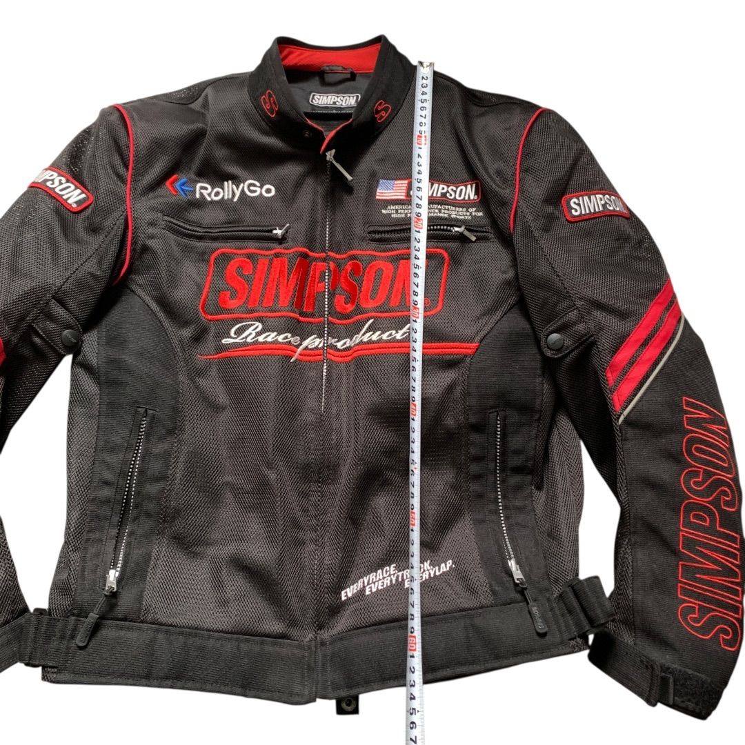 USED】シンプソン SIMPSON バイクジャケット Lサイズ 肩/背中/肘に