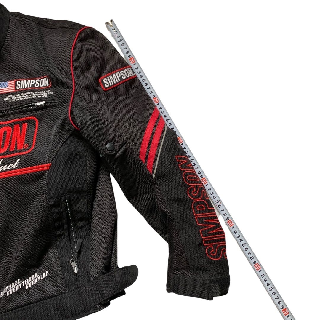 USED】シンプソン SIMPSON バイクジャケット Lサイズ 肩/背中/肘に