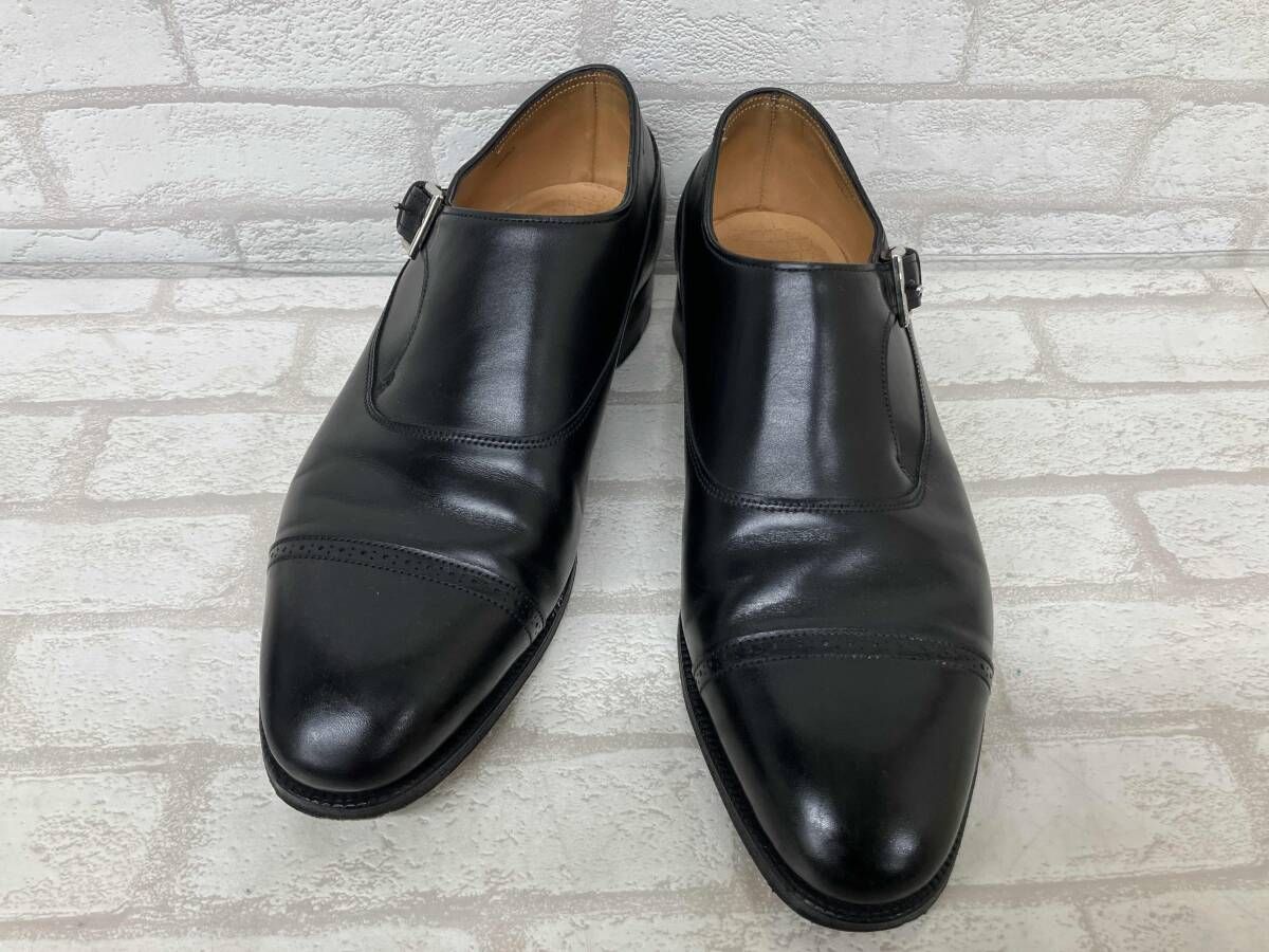 JOHN LOBB BARKLEY ジョンロブ シングル モンクストラップ シューズ ブラック レザー 革靴 メンズ