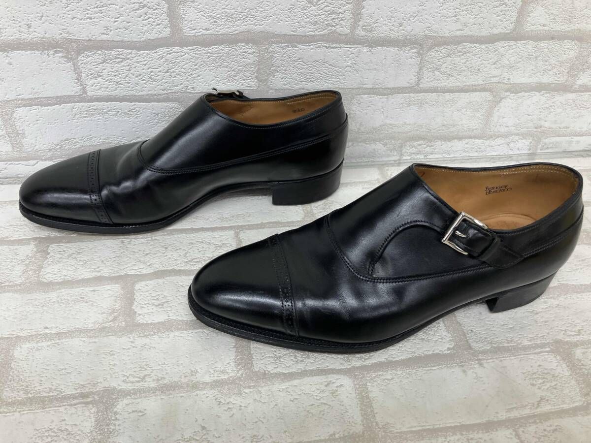 JOHN LOBB BARKLEY ジョンロブ シングル モンクストラップ シューズ ブラック レザー 革靴 メンズ