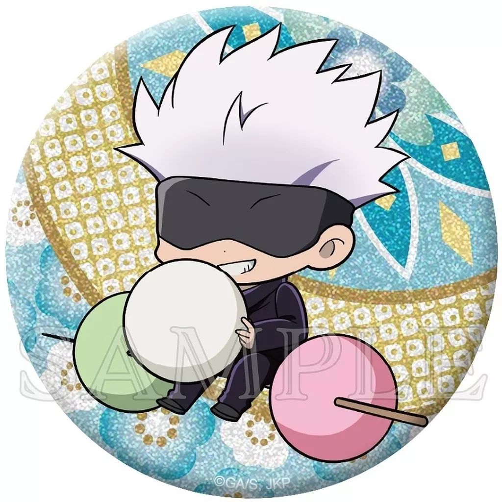 中古】バッジ・ビンズ 五条悟(Japanese Sweets ver.) きらきら缶バッジ