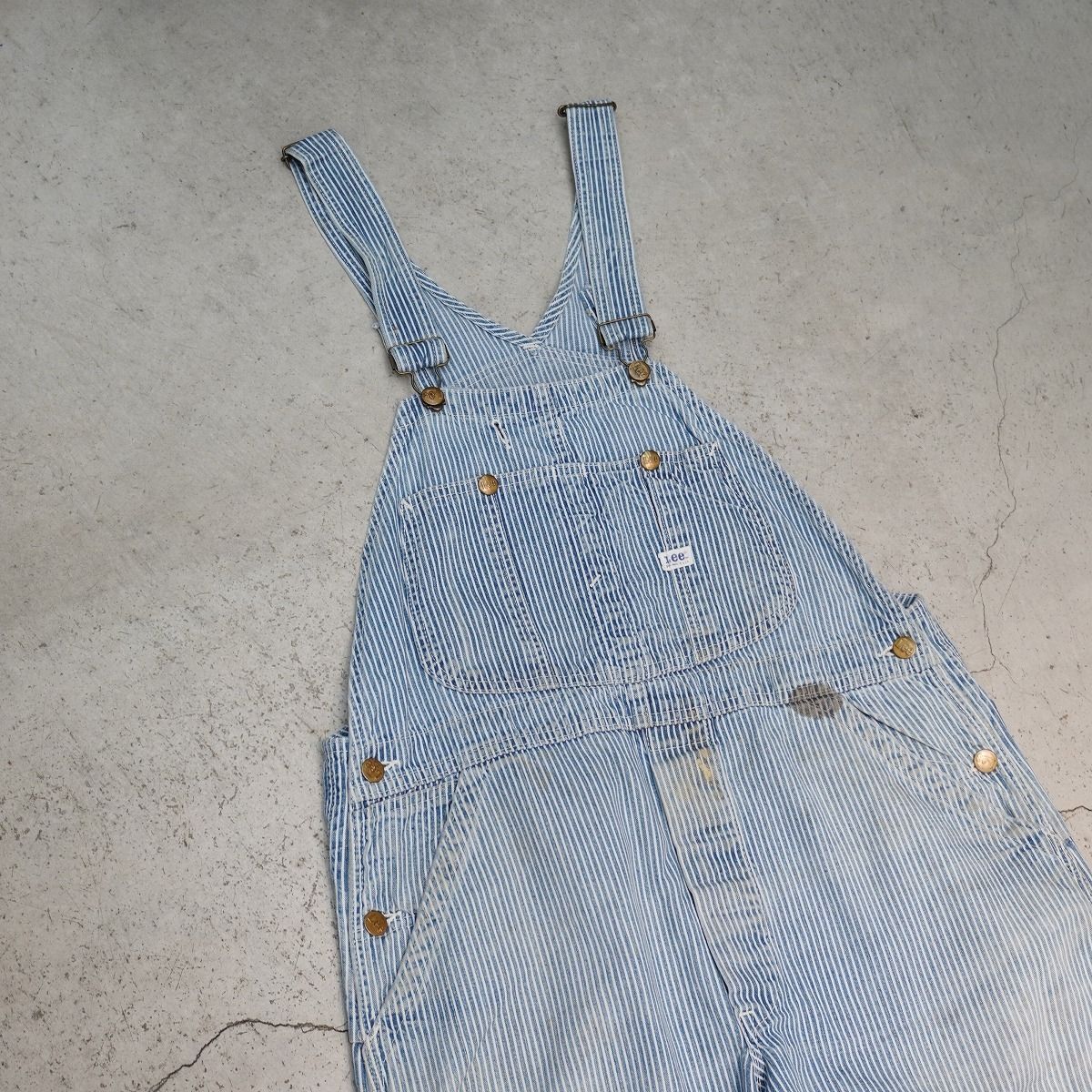 希少 70S USA製 Lee リー ヒッコリー ストライプ オーバーオール