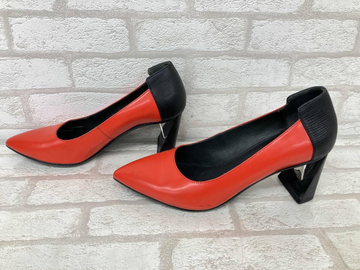 UN UNITED NUDE アン ユナイテッド ヌード パンプス レッド ブラック ツートン レディース サイズ36