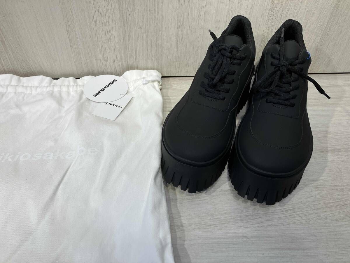 スニーカー MSS 24 SH 09 BLK 厚底スニーカー 袋付き