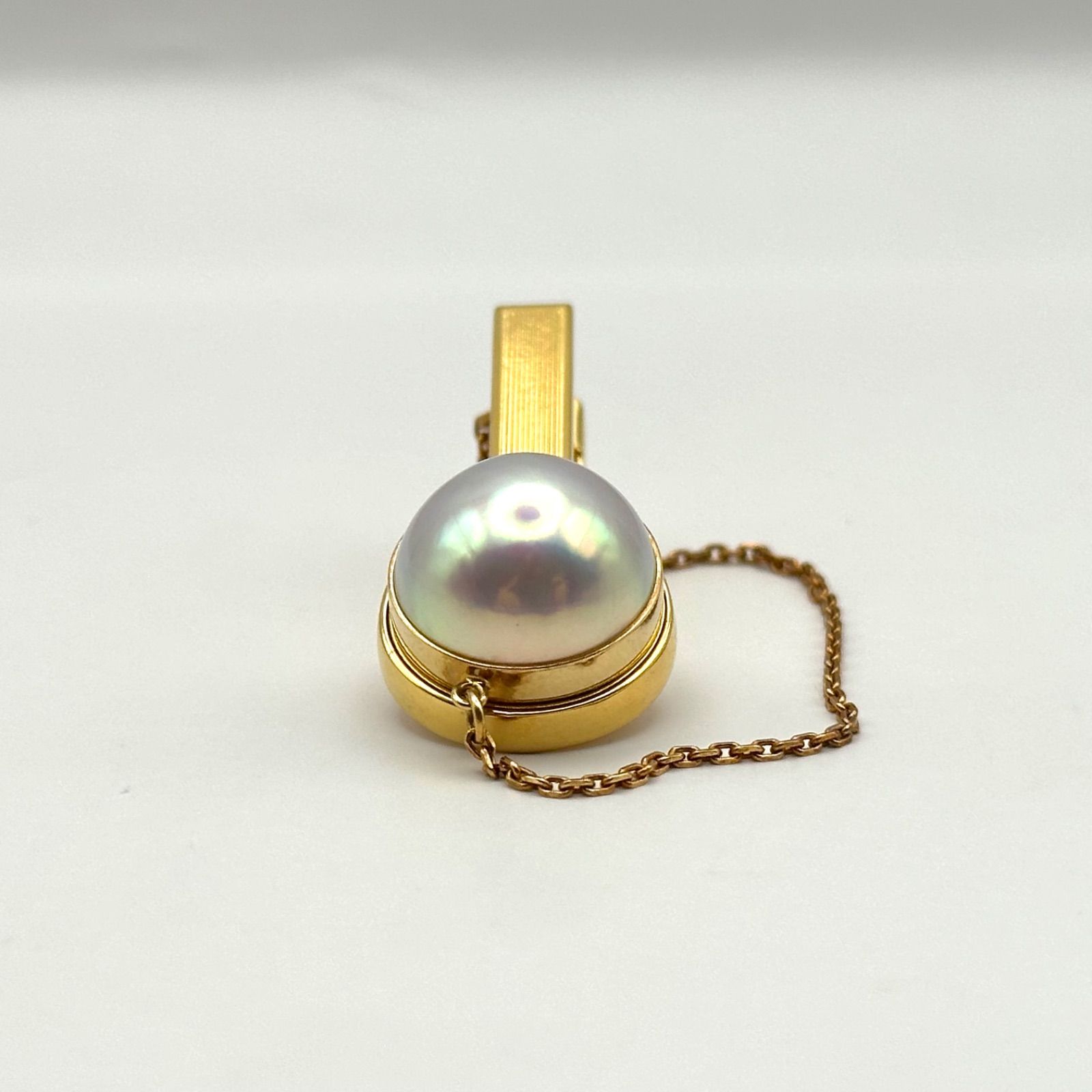 TASAKI マベパール ネクタイピン 美品】TASAKI 田崎真珠 K18 ネクタイピン マベパール ゴールドカラー