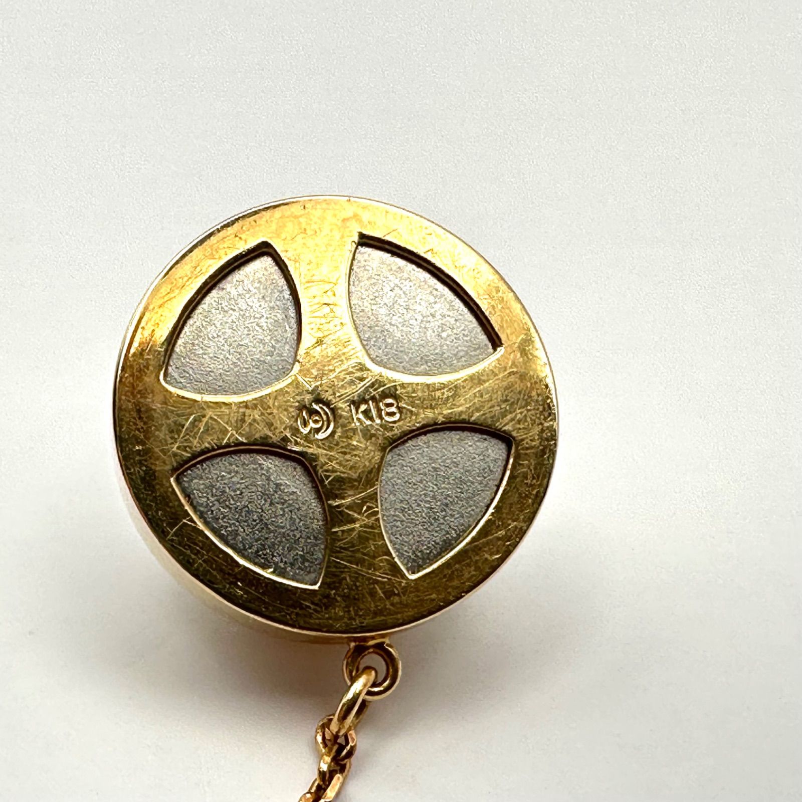 TASAKI タサキ K18 マベパール ネクタイピン 美品】TASAKI 田崎真珠 K18 ネクタイピン マベパール ゴールドカラー