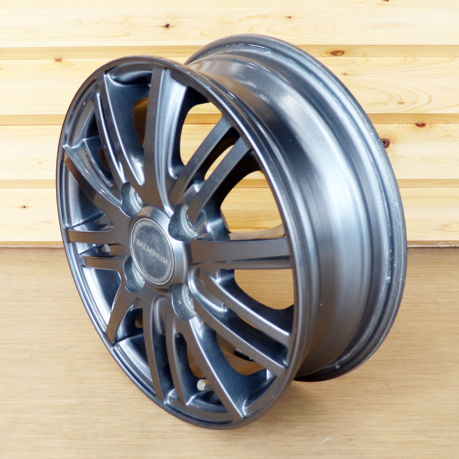 新潟発 ブリヂストン アルミホイール BR 10 12インチ 4本セット バルミナ ガンメタ 自動車 軽トラック 商用車 BRIDGESTONE