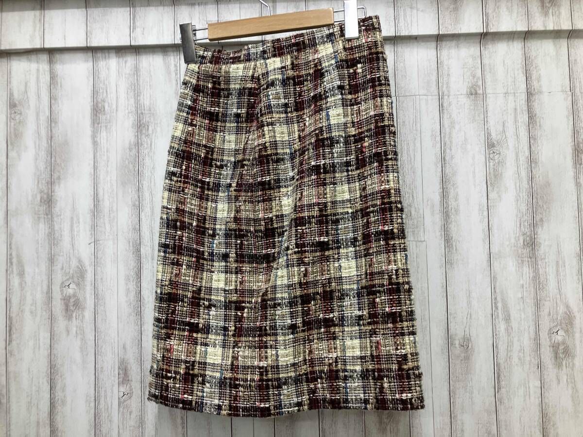CHANEL P 32374 ツイードスカート マルチカラー シャネル