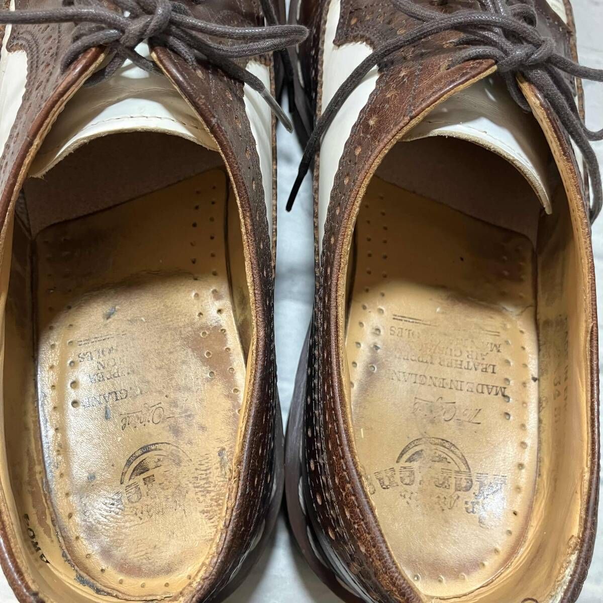  Dr Martens ドクターマーチン ウィングチップ イングランド製 ツートン 26 5 cm ブラウン ホワイト その他 ブーツ 革靴