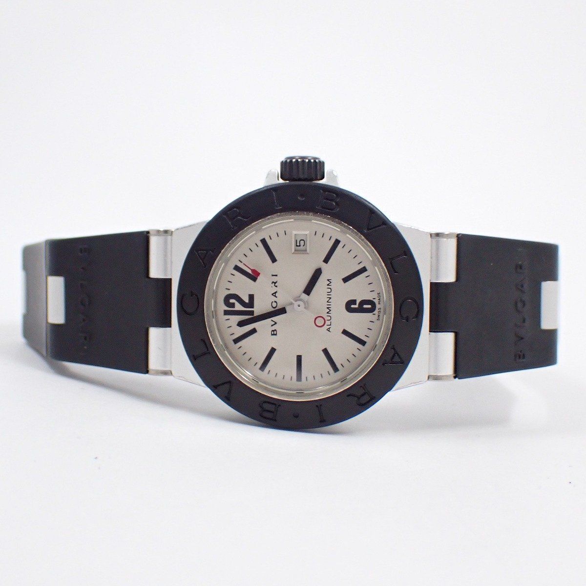 訳あり品】ブルガリ アルミニウム クォーツ レディース 腕時計