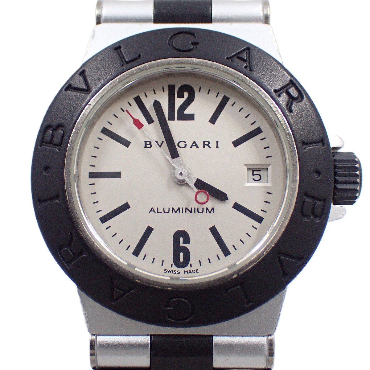 訳あり品】ブルガリ アルミニウム クォーツ レディース 腕時計