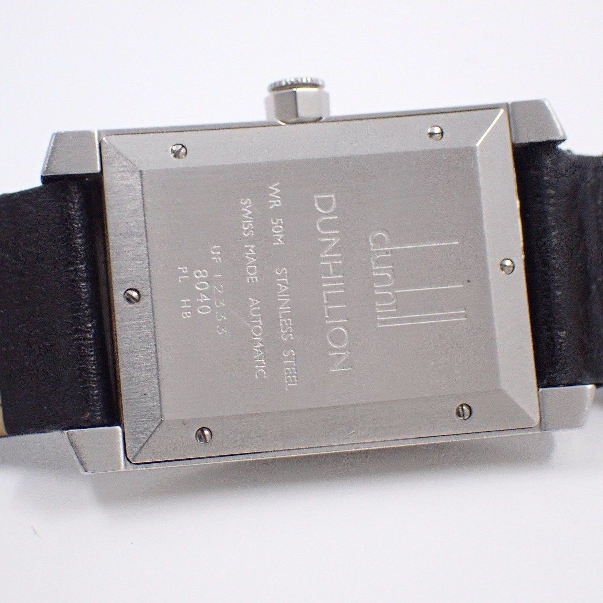 dunhill ダンヒル ダンヒリオン 腕時計 カットガラス ダンヒル ダンヒリオン 自動巻き メンズ 腕時計 カットガラス 黒文字盤