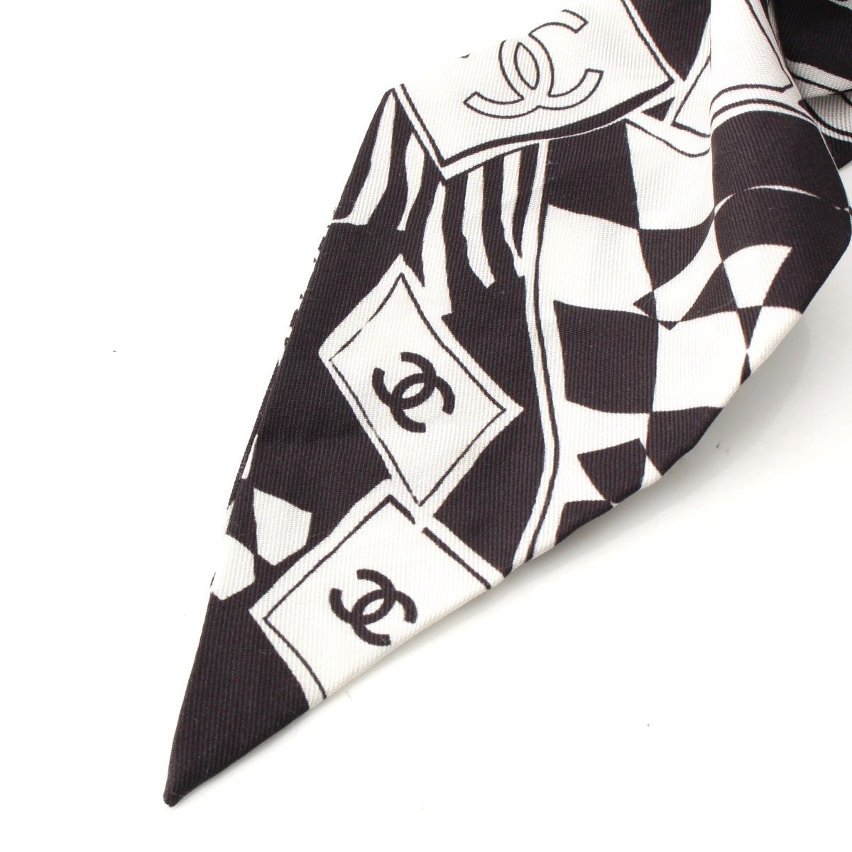 シャネル シルク ココマーク リボン シュシュ スカーフ ヘア