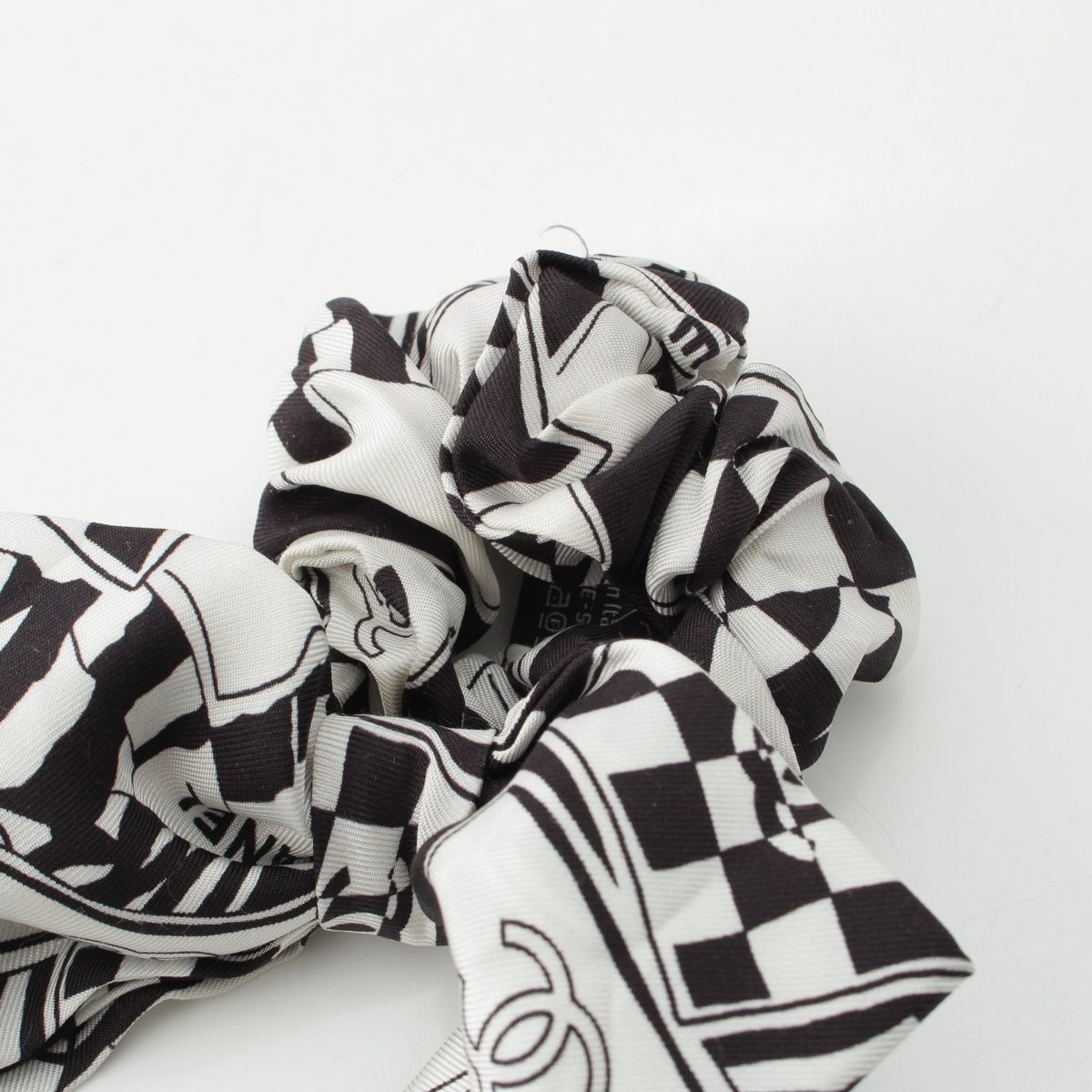 シャネル シルク ココマーク リボン シュシュ スカーフ ヘア