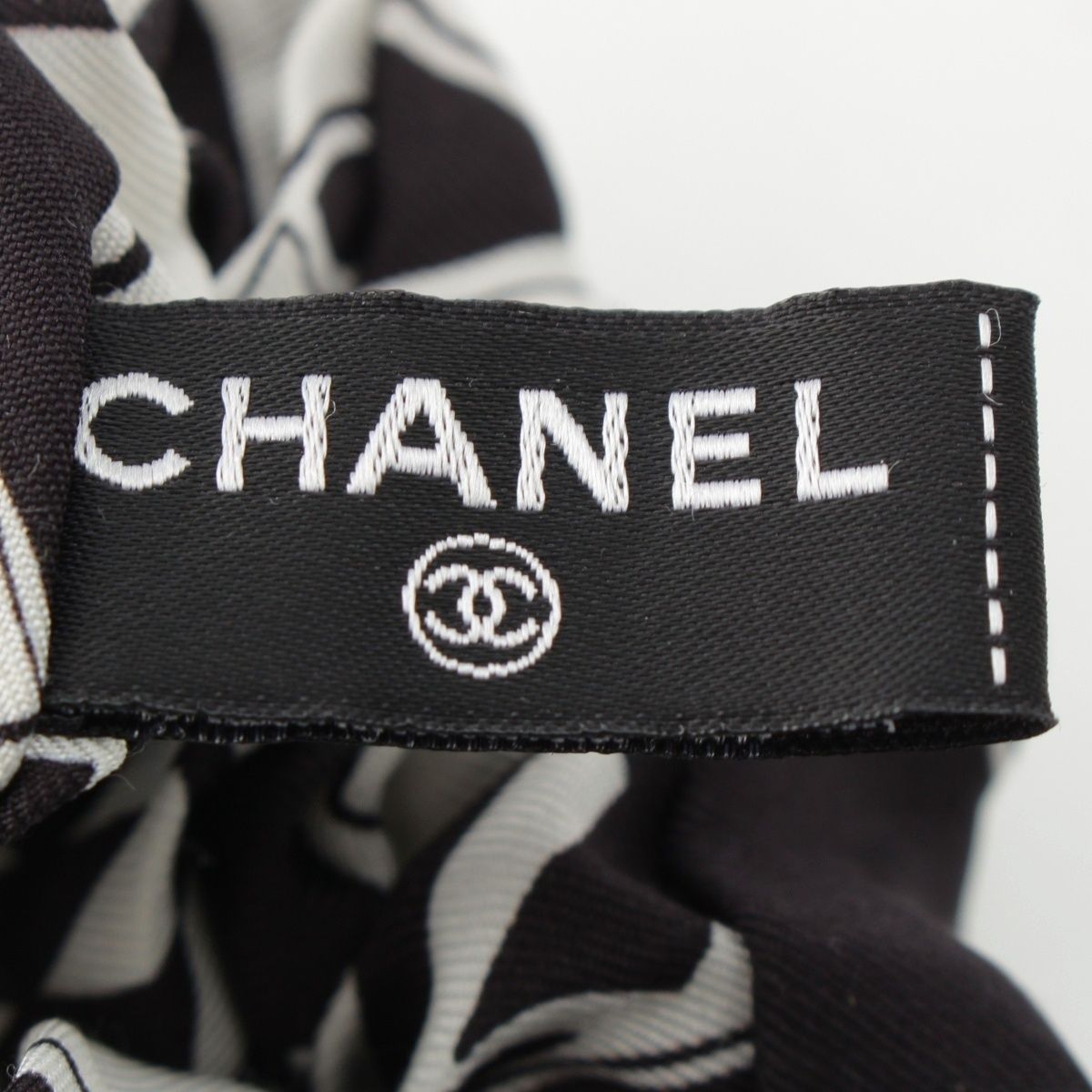 シャネル シルク ココマーク リボン シュシュ スカーフ ヘア