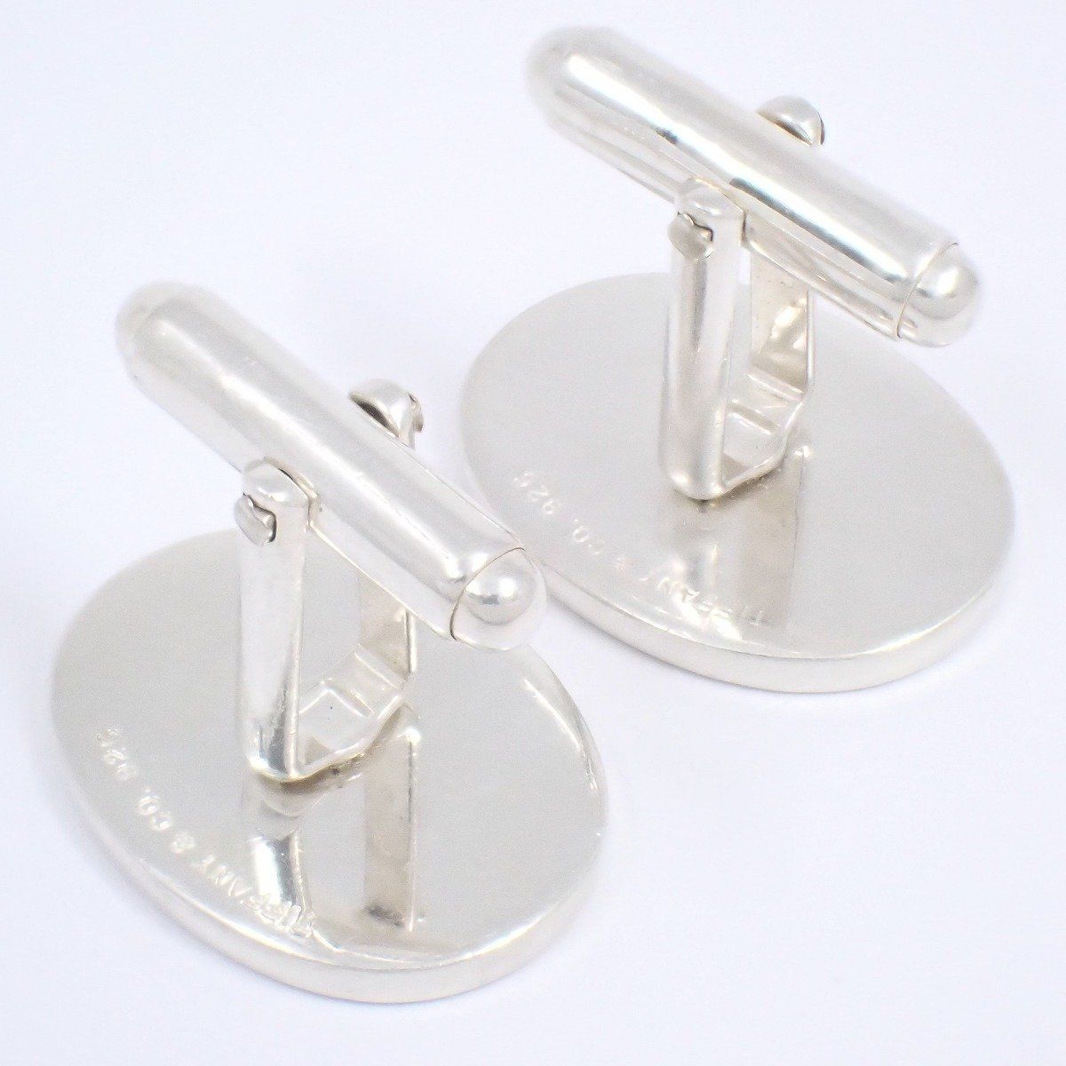 TIFFANY＆Co. ティファニー オーバル ストライプ カフス カフリンクス