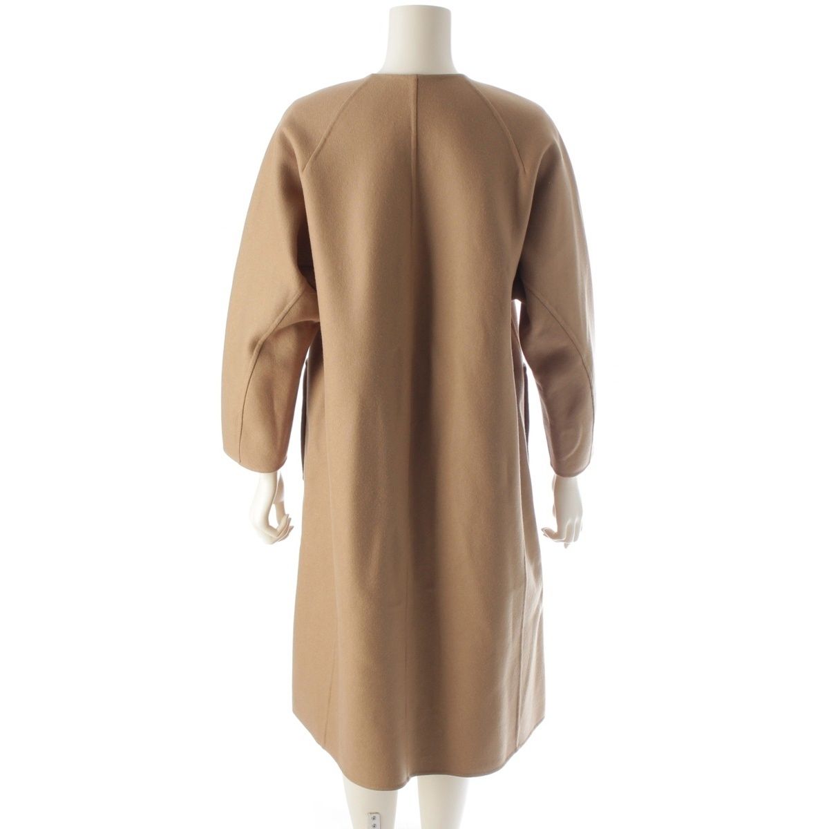 ドゥロワー ウール ノーカラー ダブルフェイス コート アウター 6525