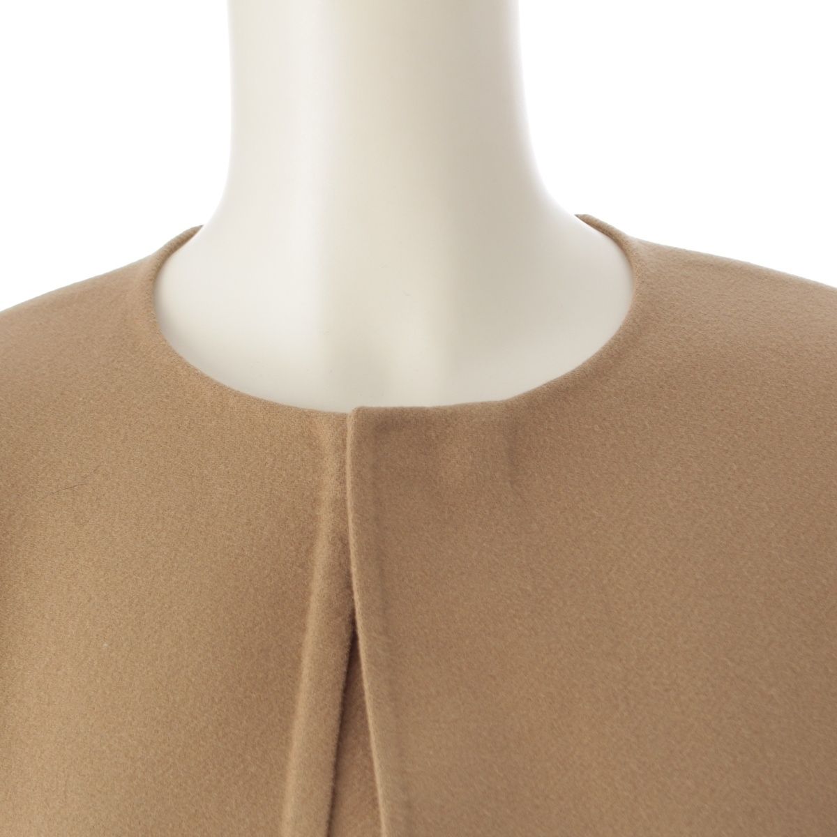 ドゥロワー ウール ノーカラー ダブルフェイス コート アウター 6525