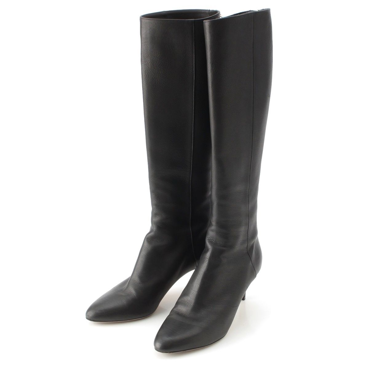 ジミーチュウ レザー ロング ブーツ ブラック 36.5