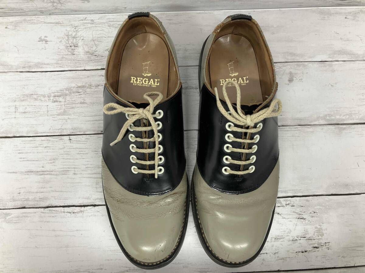 REGAL／サドルシューズ／グレー／ブラック／26cm - メルカリ