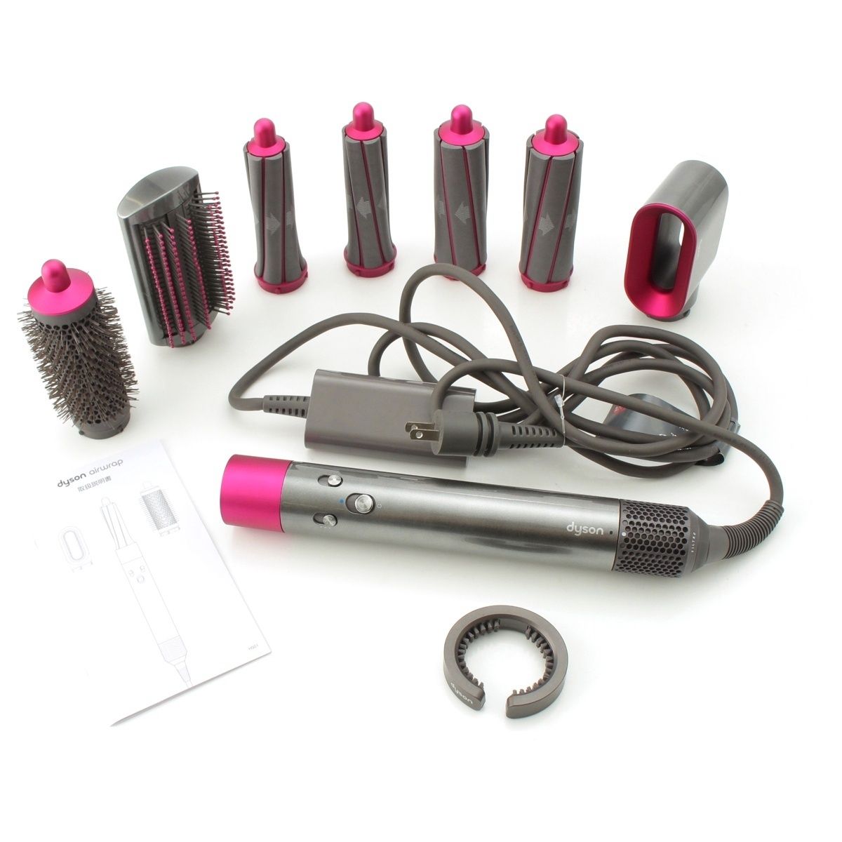 ダイソン エアラップ Airwrap ヘアスタイラー マイナスイオン カールドライヤー 理美容家電 HS 01 グレー ピンク