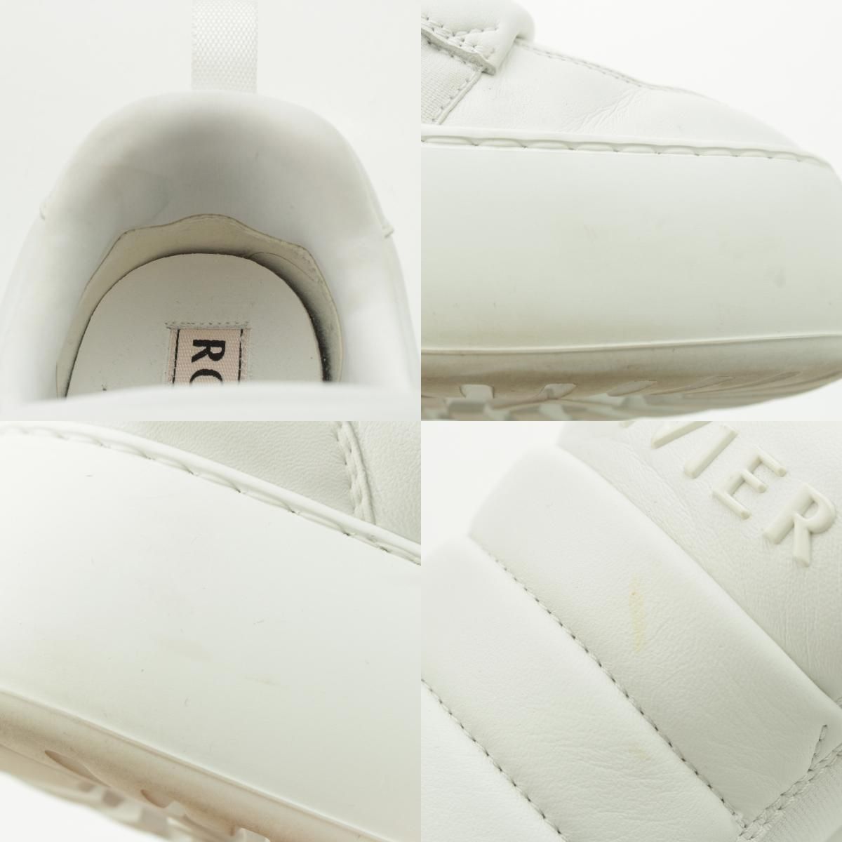 ロジェヴィヴィエ アップレザー ヴィヴ ロゴ 厚底 スニーカー シューズ ホワイト 38 トップス スニーカー 