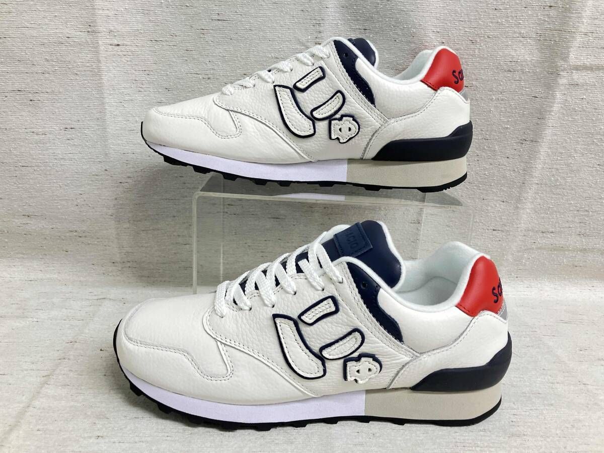 サンガッチョ にゅ～ず スニーカー 24.5 cm US 6.5 ホワイト ネイビー