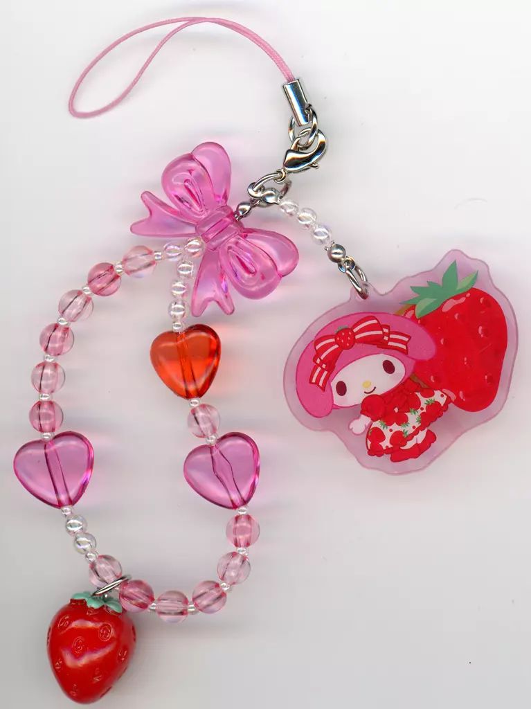 中古】ストラップ マイメロディ 「サンリオキャラクターズ いちご新聞