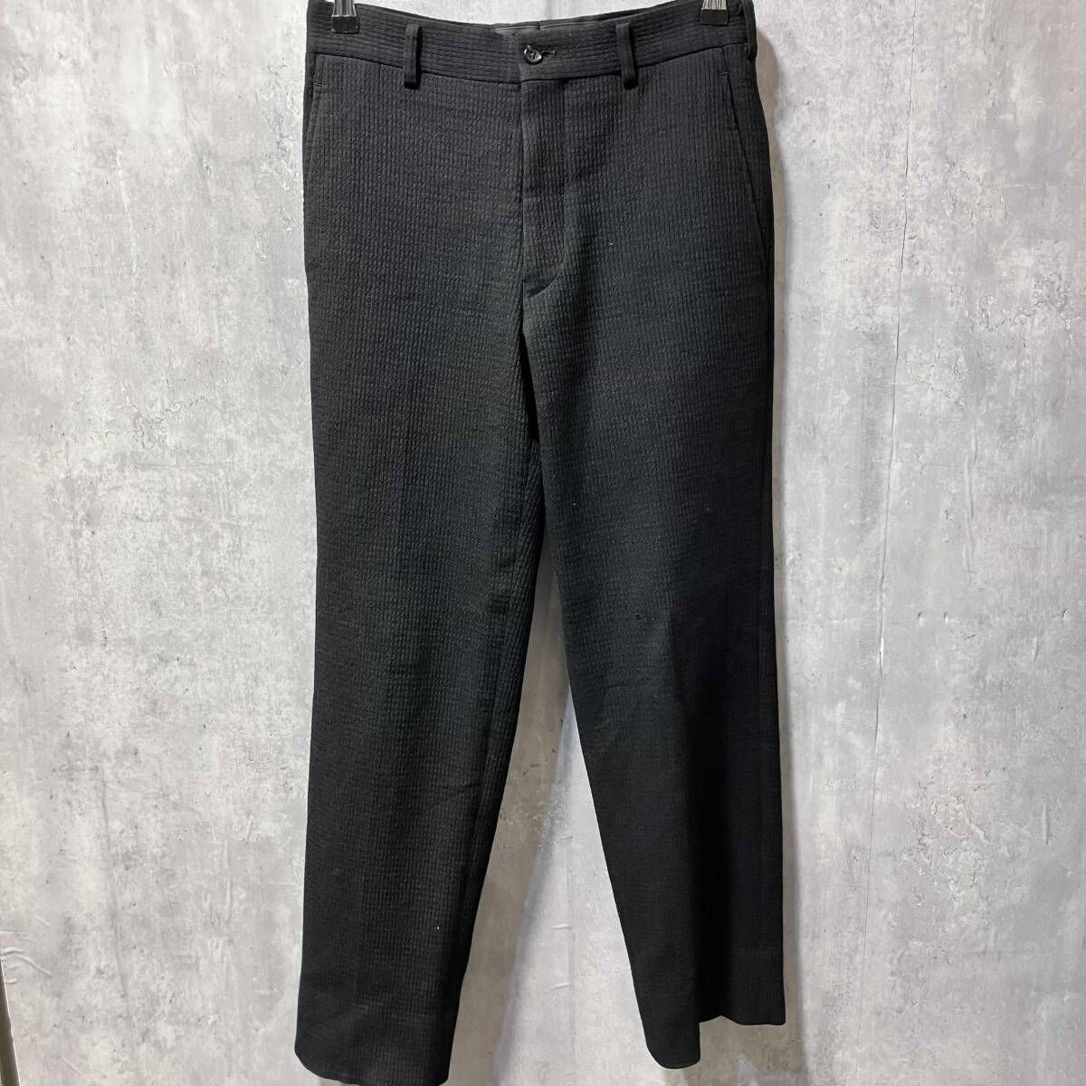 00 AW archive COMME des GARCONS HOMME HP-04007 S ウールナイロンパンツ ブラック コムデギャルソンオム