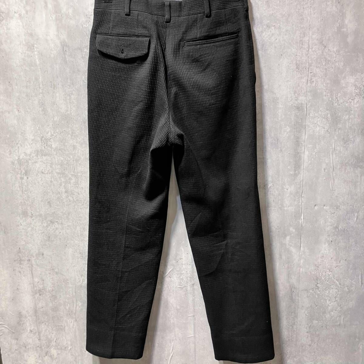 00 AW archive COMME des GARCONS HOMME HP-04007 S ウールナイロンパンツ ブラック コムデギャルソンオム