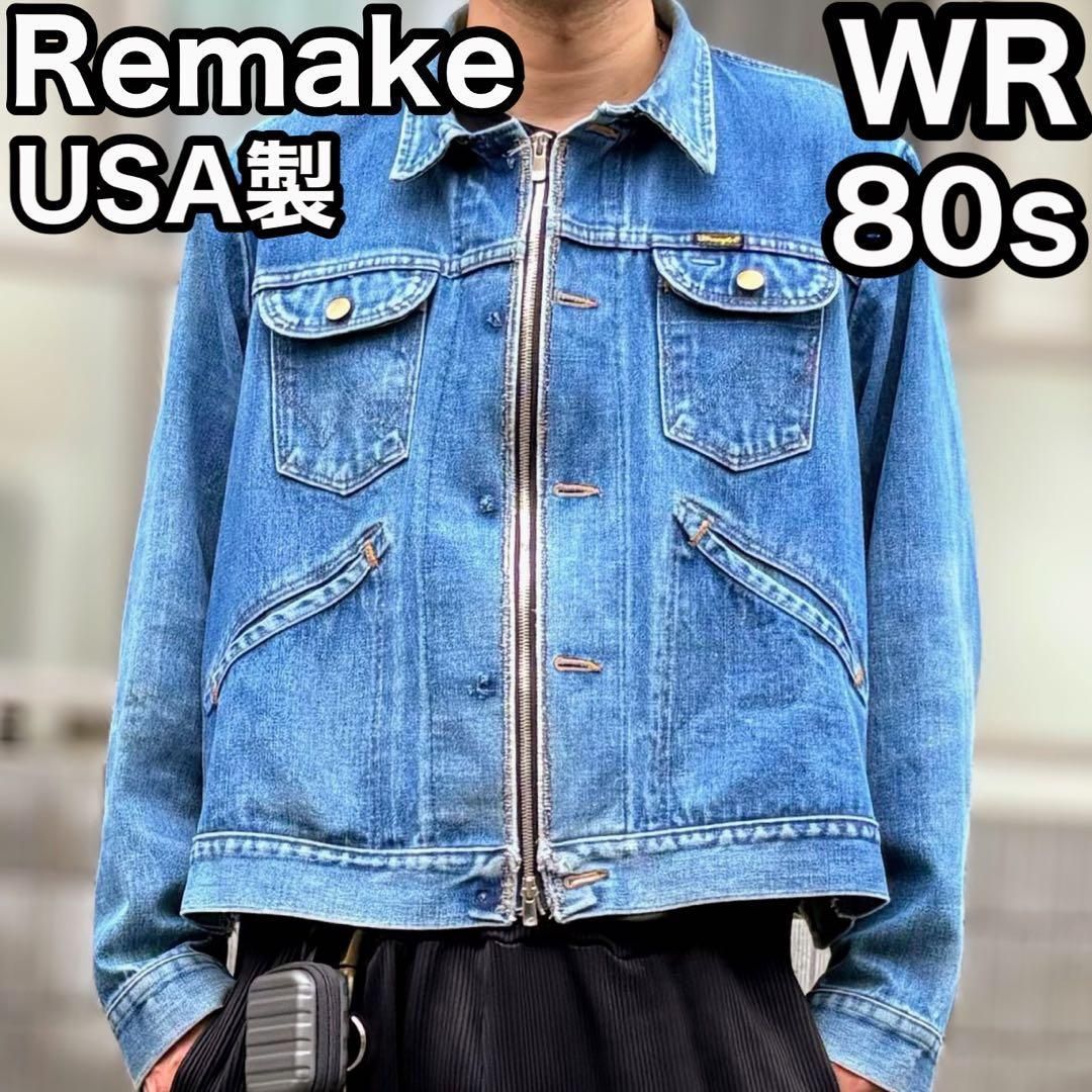 WR Vintage Remake WideDenimJacket USA再構築 1980 s WRデニムジャケット 再構築リメイク 14 oz 74126 PWベース YKKエクセラZIP ボックスシルエット