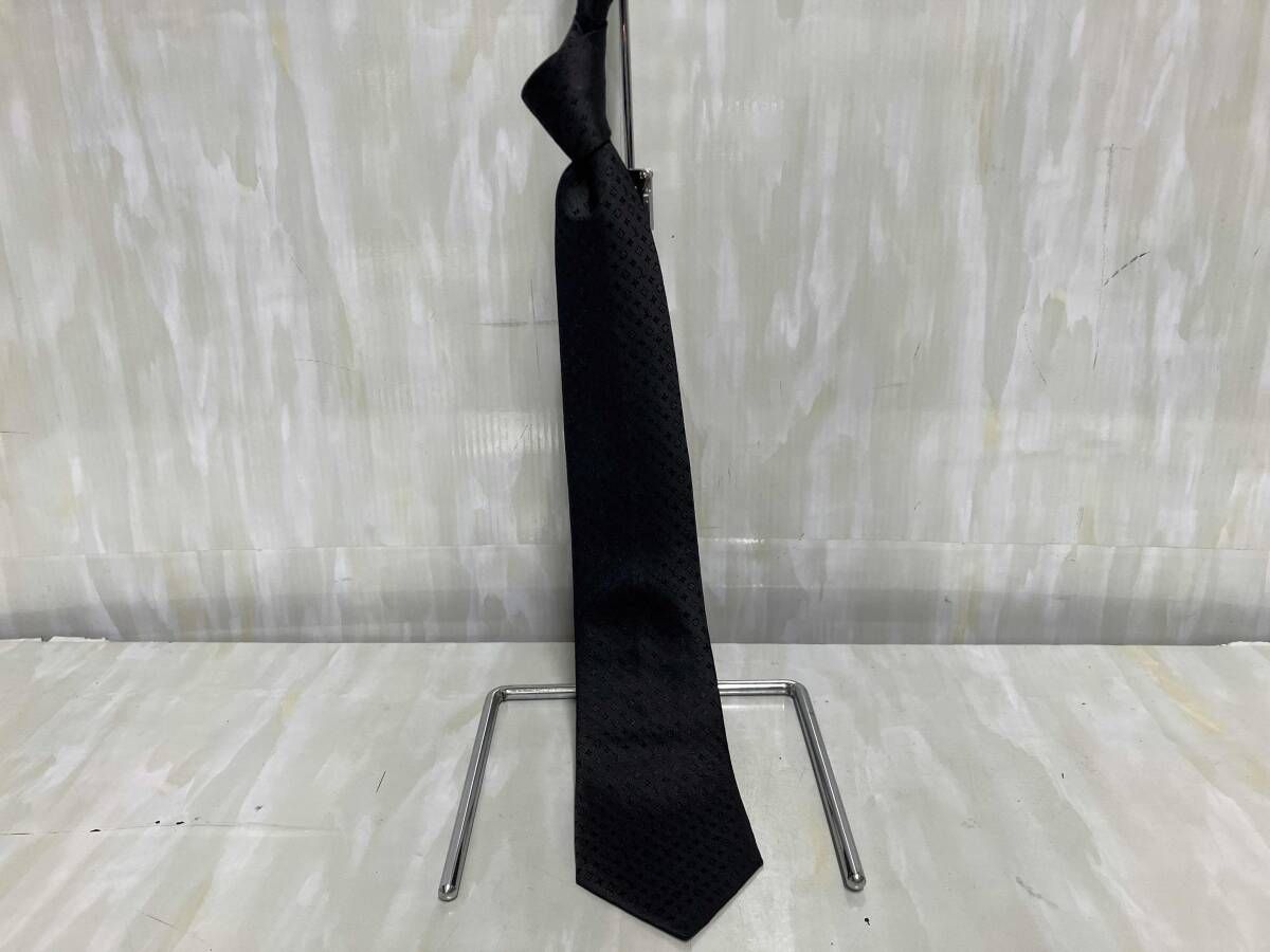 LOUIS VUITTON ルイヴィトン モノグラム ネクタイ シルク ブラック