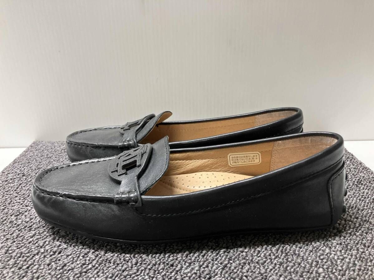 RALPH LAUREN ラルフローレンBRYNN ドライビングシューズ サイズUS 6 ブラック 黒