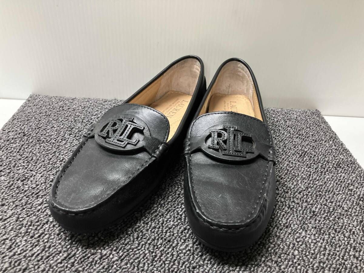 RALPH LAUREN ラルフローレンBRYNN ドライビングシューズ サイズUS 6 ブラック 黒