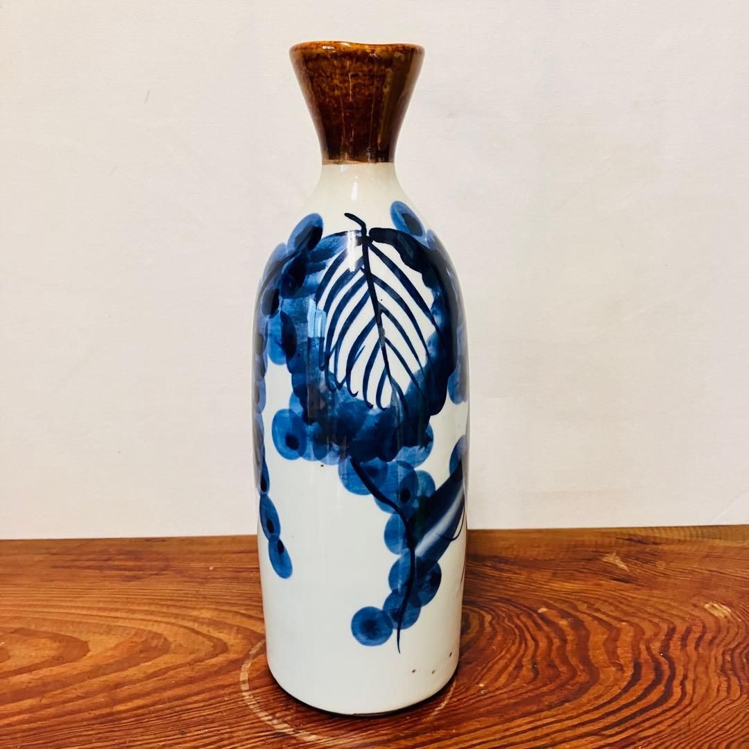 古民藝】瀬戸 呉須絵付 徳利／明治頃／骨董 酒器や花入れに ｜ 雑貨屋