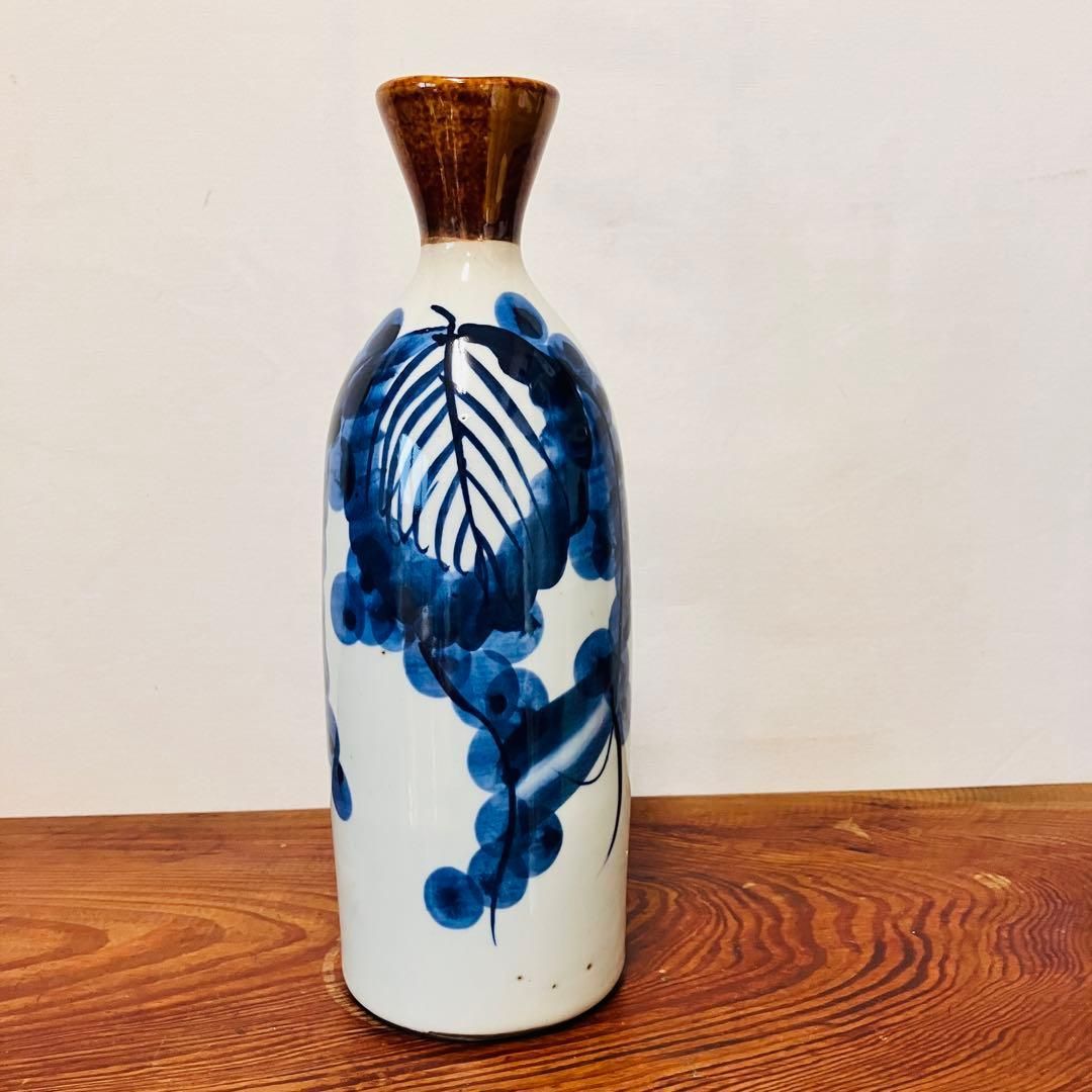 古民藝】瀬戸 呉須絵付 徳利／明治頃／骨董 酒器や花入れに ｜ 雑貨屋