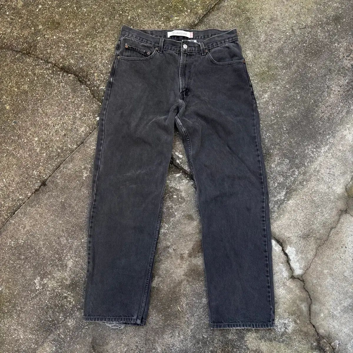 リーバイス 550 ブラック リラックスフィット デニムパンツ 34 32