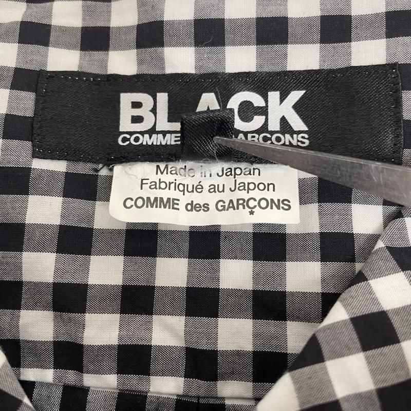 ブラックコムデギャルソン AD2023 24ss 丸襟 長袖 ギンガムチェック