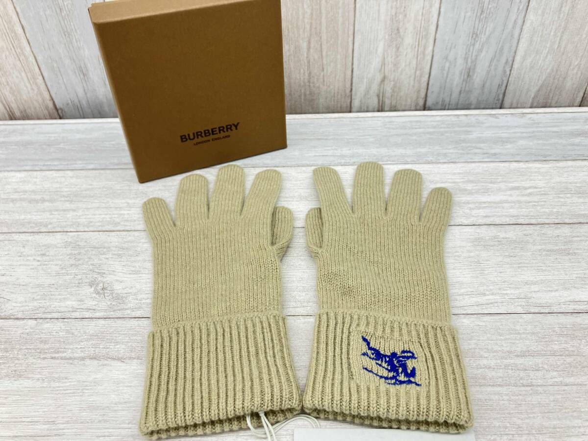 BURBERRY バーバリー 手袋 M L レディース カシミアブレンド