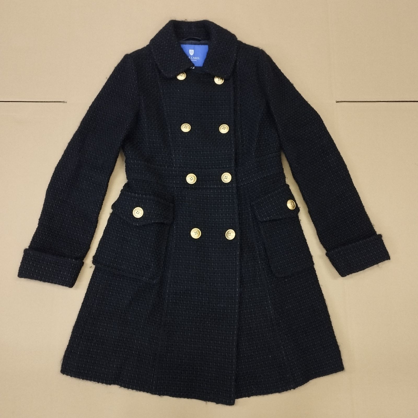 D10512】BURBERRY BLUE LABEL CRESTBRIDGE ウールトレンチコート