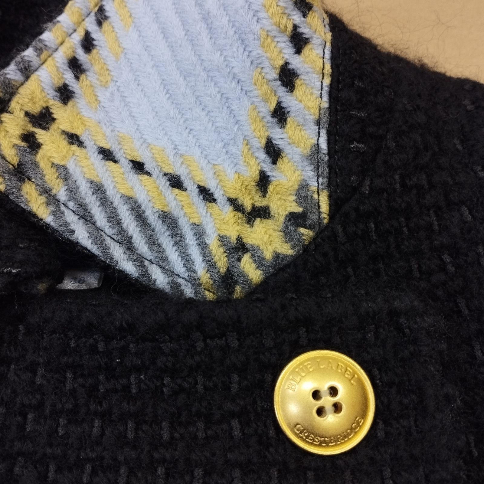 D10512】BURBERRY BLUE LABEL CRESTBRIDGE ウールトレンチコート