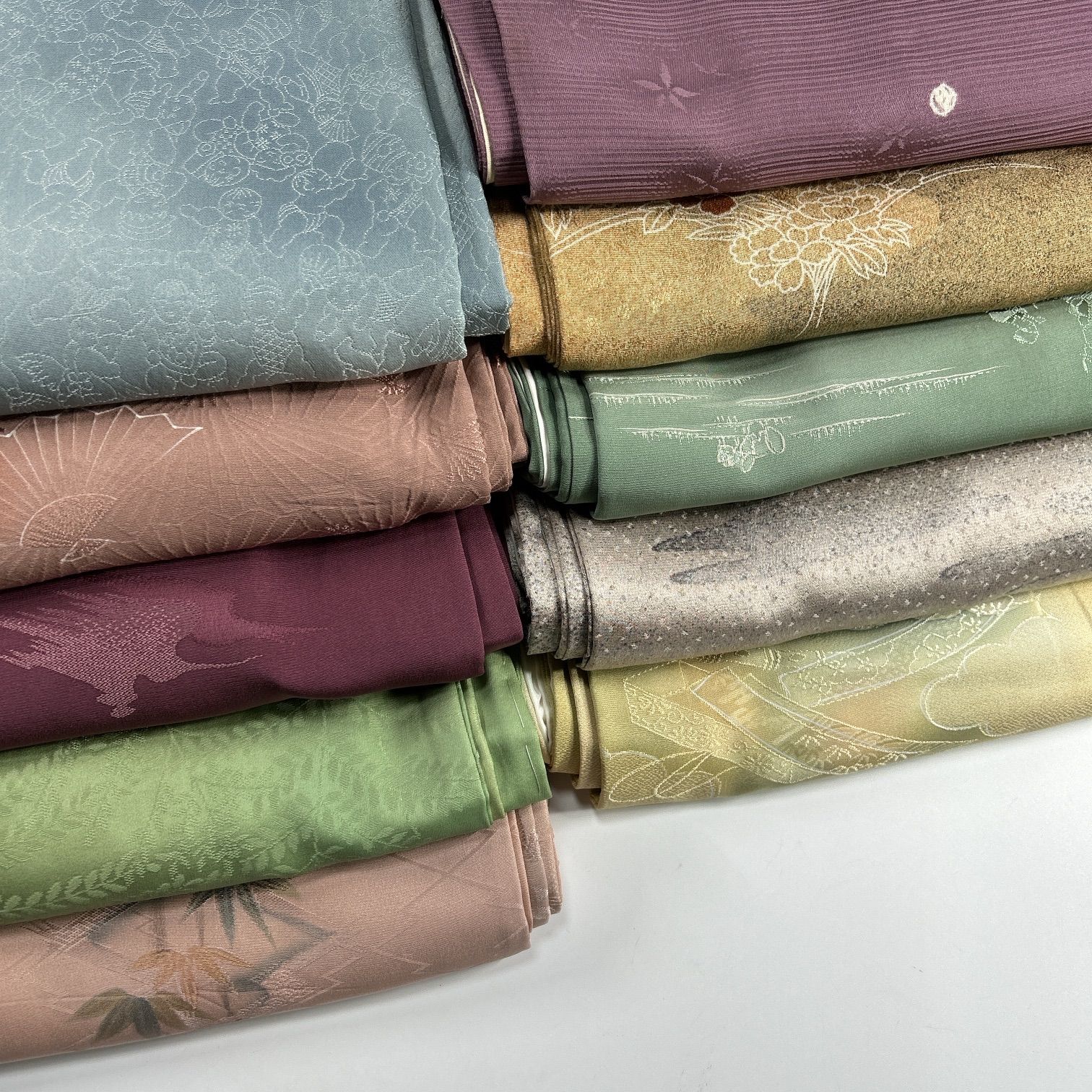 小紋 10枚 正絹 着物まとめ売り 同梱購入歓迎 リメイク用 着付け練習用