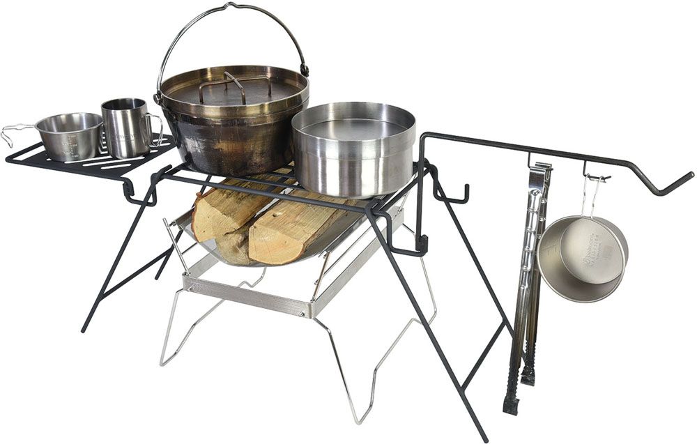 ベルモント belmont アウトドア アイアン焚火スタンド 収納ケース付