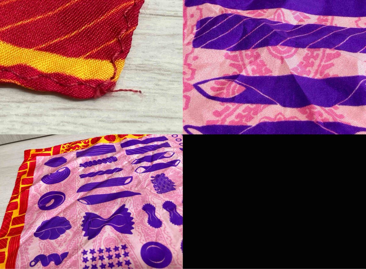 ETRO エトロ ミニスカーフ シルク100% ピンク系 ブランド小物 - メルカリ