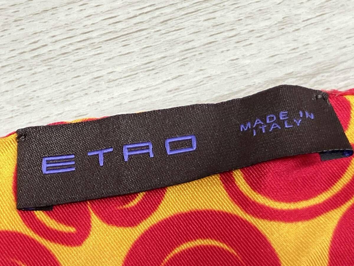 ETRO エトロ ミニスカーフ シルク100% ピンク系 ブランド小物 - メルカリ