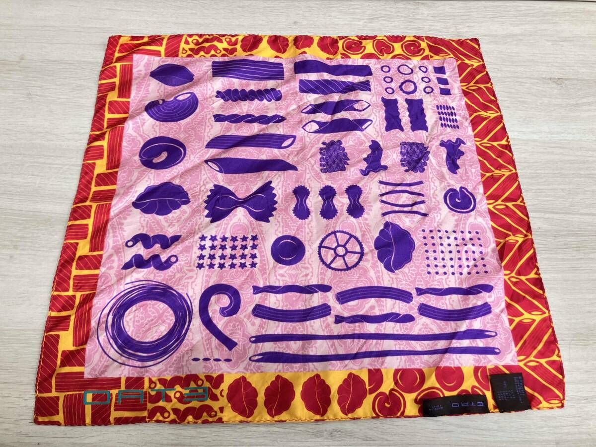 ETRO エトロ ミニスカーフ シルク100% ピンク系 ブランド小物 - メルカリ